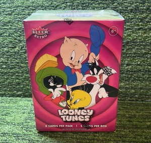 2024 Fleer Looney Tunes Retro Blaster Box 6 cards per pack, 5 packs per Box- SEALED