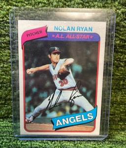 1980 Topps Nolan Ryan Angels Legend Pitcher HOF