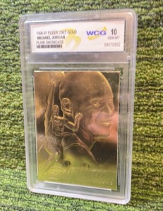 19961997 Fleer 23KT Gold Michael Jordan Flair Showcase graded GEM MT 10 Chicago Bulls