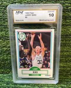 1990 Fleer Larry Bird Boston Celtics graded GEM MT 10
