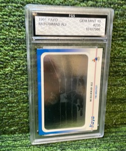 1991 MAYO Muhammad Ali The Greatest Hologram card graded GEM MINT 10