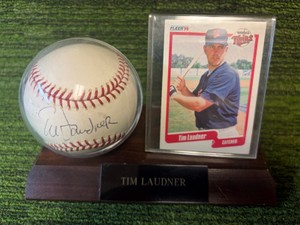 Tim Laudner Sweet Spot Autographed Baseball Minnesota Twins 1987 World Series Champion(Had one Home Run in the World Series)
