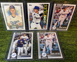 SHOHEI OHTANI Mixed Lot 5 Cards in Total- Los Angeles Dodgers- Legend