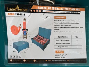 Ratchet Tie Down & Flatpack Tool Box - LandHonor - 2026 - Unused - LHR-RF24