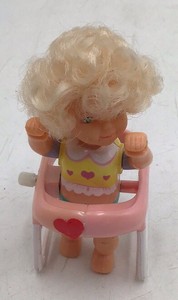 Vintage Care Bears Wind-Up Toy  Blonde Baby in Walker