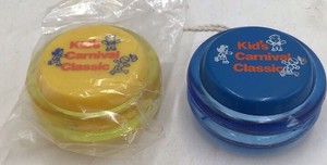 Vintage Kids Carnival Classic Yo-Yos  Yellow and Blue