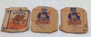 Vintage Licorice Cigarette Candy Packs  Rally and Paiel Wrapped in Paper