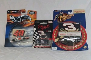 Assorted Dale Earnhardt and NASCAR Diecast  Hot Wheels, Keychain, and Winners Circle on Blister Cards