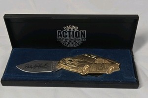 Dale Earnhardt Sr. #3 Goodwrench Racing Action Pocket Knife  Gold Plated Collectible in Box