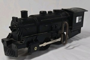 Vintage Black Wind-Up Toy Steam Locomotive