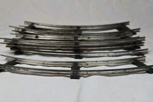 Vintage Metal Curved Toy Train Track Sections