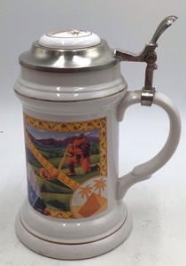 Vintage Camel Collectors Stein  Limited Edition with Joe Camel Scene & Pewter Lid