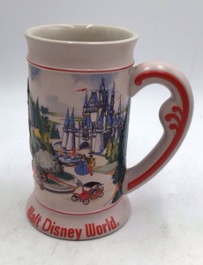 Vintage Walt Disney World Ceramic Stein  Ceramarte Made in Brazil with Castle Scene