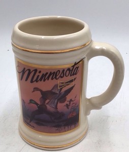 Vintage Budweiser Minnesota Wildlife Mallard Stein  Handcrafted for Minnesota Wildlife Inc.