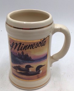 Vintage Budweiser Minnesota Wildlife Loon Stein  Handcrafted First in Series