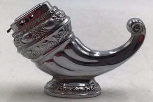 Vintage Silverplate Horn of Plenty Lighter