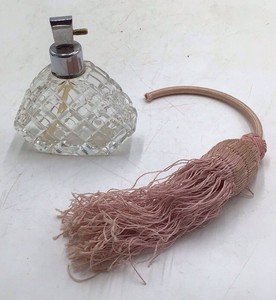 Vintage Crystal Perfume Bottle with Tassel
