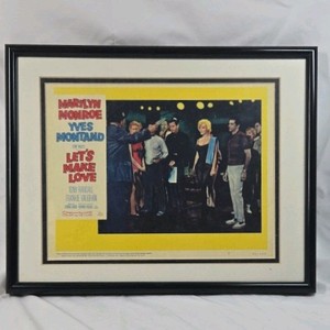 Framed 1960 Lets Make Love Movie Lobby Card  Marilyn Monroe