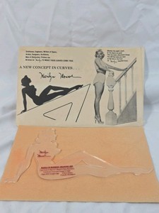 Vintage Marilyn Monroe Drawing Aid  Acrylic Template with Advertising Card