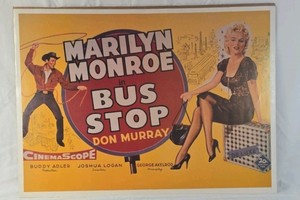 1956 Bus Stop Movie Poster  Marilyn Monroe with Don Murray