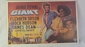 Vintage Giant Movie Lobby Card  James Dean Elizabeth Taylor Rock Hudson
