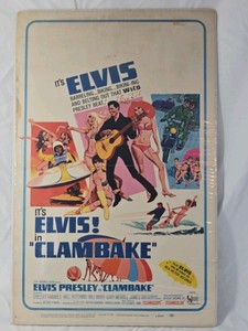 1967 Clambake Movie Poster  Elvis Presley in Technicolor