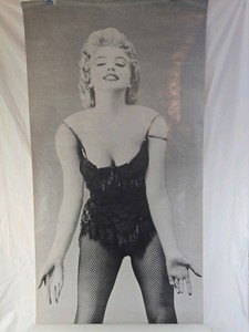 1976 Marilyn Monroe Life-Size Poster  Portal Publications Black Lingerie Pose