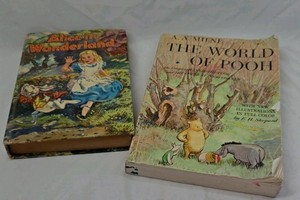 Vintage Childrens Classics  Alice in Wonderland and The World of Pooh