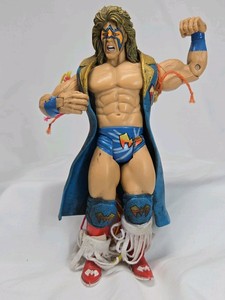 2001 Ultimate Warrior WWF Action Figure  Blue and Gold Attire