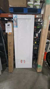 eightdoors 28 in. x 80 in. x 1-38 in. Shaker White Primed 1-Panel Solid Core Wood Interior Slab Door