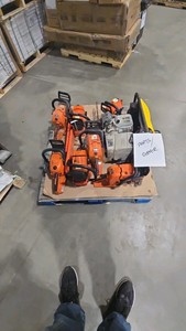pallet of chain saws