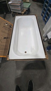 Aloha 60 in. x 30 in. Alcove Soaking Bathtub with Left Drain in White