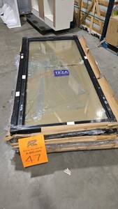 TEZA DOORS Teza 88 Series 108 in. x 80 in. Matte Black Left to Right Folding Aluminum Bi-Fold Patio Door