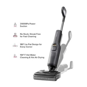 Roborock F25, Cordless Hard Floor Vacuum, Wet-Dry Cleaner, Self-Cleaning Technology with Voice Alerts in Black