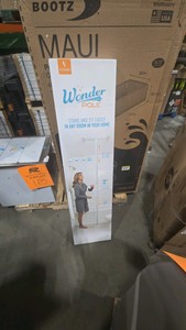 Stander Wonder Pole, Adjustable 84 in. to 120 in. Curved Grab Bar, Tension Mounted Floor to Ceiling Security Pole in White