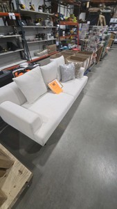 82.6 in. Square Arm Fabric Rectangle Sofa 37.4 in.