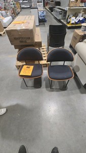 2 Piece Set, Modern Faux Leather Dining Chair with Black Metal Legs,Black
