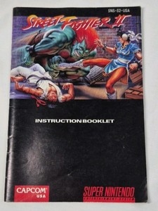 Vintage Super Nintendo Street Fighter II Instruction Booklet  Capcom
