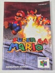 Vintage Nintendo 64 Super Mario 64 Instruction Booklet
