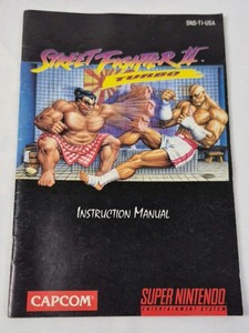 Vintage Super Nintendo Street Fighter II Turbo Manual  SNS-T1-USA Capcom