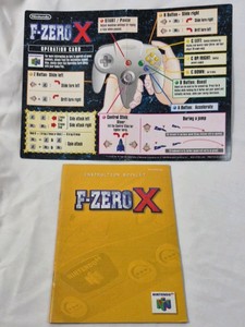 Vintage Nintendo 64 F-Zero X Instruction Booklet  Nintendo
