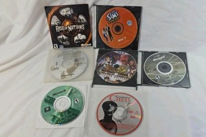 Vintage PC Strategy Game Disc Lot  Rise of Nations, The Sims Chess, Age of Empires, Grandmaster Chess