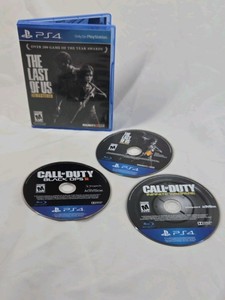 PlayStation 4 Game Disc Lot  The Last of Us Remastered, Call of Duty Black Ops III, Call of Duty Infinite Warfare