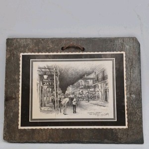 1980 Bourbon Street New Orleans Sketch  Dan Dailey on Historic Roofing Slate