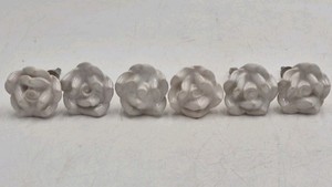 Vintage Porcelain Rose Drawer Knobs