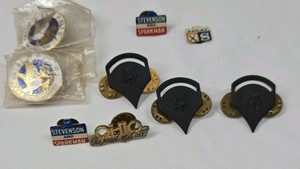Vintage 1956 Stevenson-Sparkman Political Campaign Pins