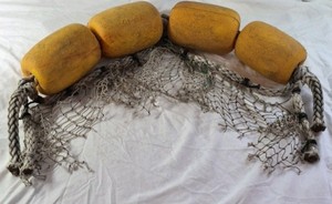 Fishing Net Float Line  Yellow Buoys