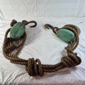 Vintage Block and Tackle Pulley System