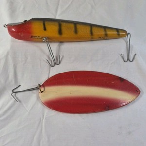 Vintage Lazy Ike Fishing Lure  Minnesota Made Wooden Design
