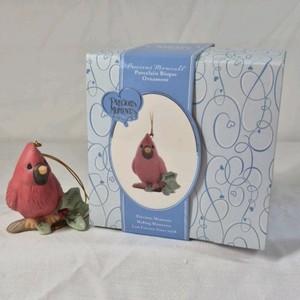 2008 Precious Moments Cardinal Ornament  Red Bird with Holly Leaf